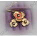 Комплект украшений (серьги + подвеска с цепочкой позолоченные) в виде цветочков