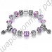 Фиолетовый браслет из муранского стекла с роскошными шармами