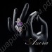 Замечательное позолоченное кольцо с фиолетовыми камнями разных оттенков