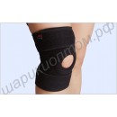 Суппорт коленного сустава с демферной подушкой, силиконовыми противоскользящими полосками и гибкими пластинами
