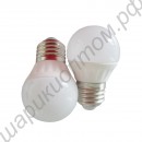 Светодиодная лампа (LED) Е27 3Вт, шар матовый