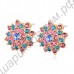 Серьги Colorful Eight Petals Flowers Stud Earrings Austrian Crystal Fashion Jewelry