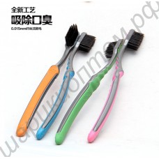 Зубная щётка с бамбуковым углем de lux