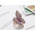 Шикарное покрытое золотом и усыпанное кристаллами кольцо в виде большой бабочки