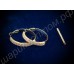 Серьги-кольца позолоченные с россыпью фианитов