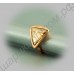 Кольцо с австрийским кристаллом треугольной формы, позолоченное