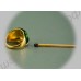 Зелёное кольцо с австрийским зелёным кристаллом и дорожкой из фианитов, покрытое золотом