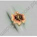 Кольцо цветок, позолоченное, с фианитами на тычинках