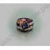 Кольцо с прямоугольным фиолетовым камнем, дорожкой из фианитов, покрытое платиной и эмалью