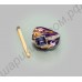 Кольцо с прямоугольным фиолетовым камнем, дорожкой из фианитов, покрытое платиной и эмалью